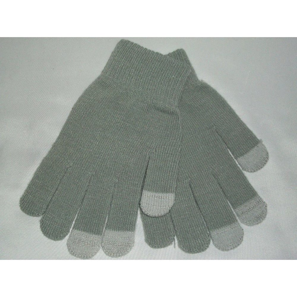 Unisex Womens Mens Light Gray Knit Conductive